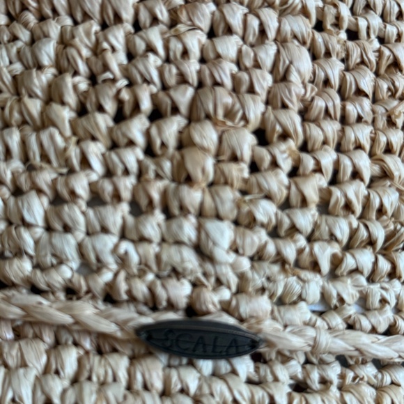 Scala Women's Crocheted Packable Raffia Hat - Picture 2 of 3